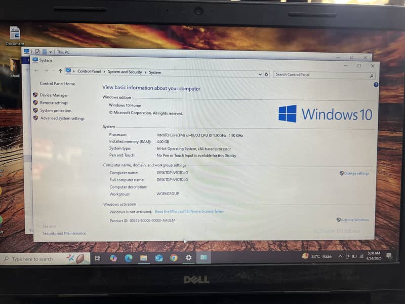 Laptop i3 4 genration 0