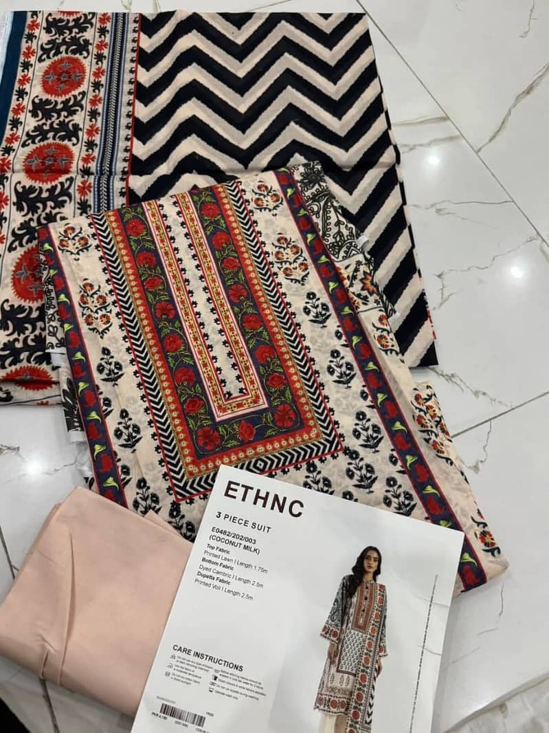 Ethnc 3pc lawn dresses available on huge discount 4