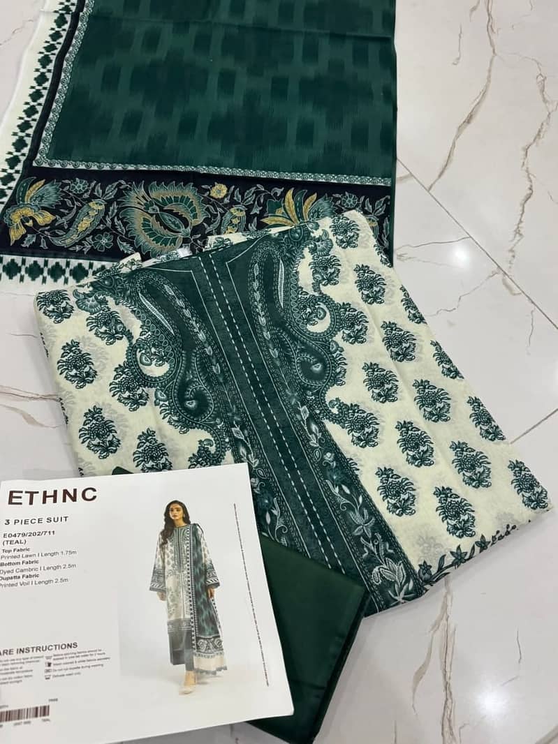 Ethnc 3pc lawn dresses available on huge discount 5