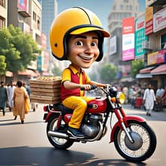 Bikr rider food delivery rider