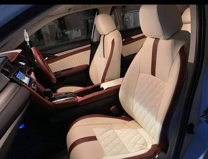 Customize Artificial Leather Car Seats Covers - Skin Fitting Available 5