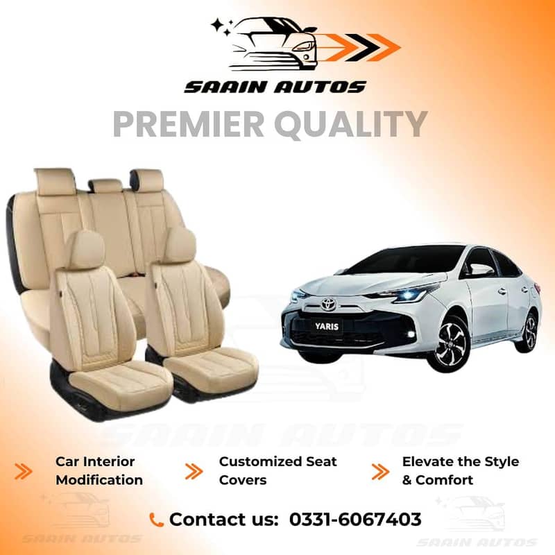 Customize Artificial Leather Car Seats Covers - Skin Fitting Available 18