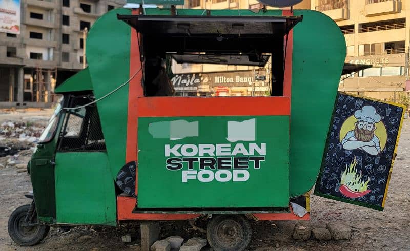 Portable Big Food Cart With Rickshaw 0