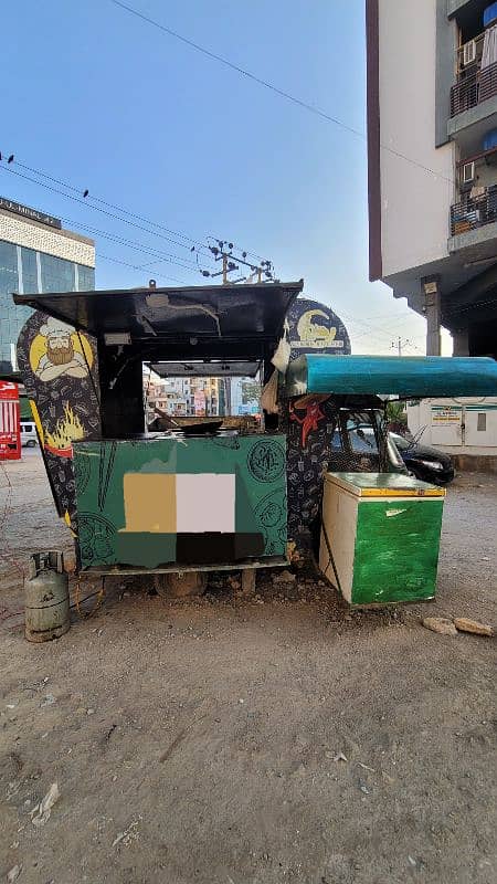 Portable Big Food Cart With Rickshaw 5