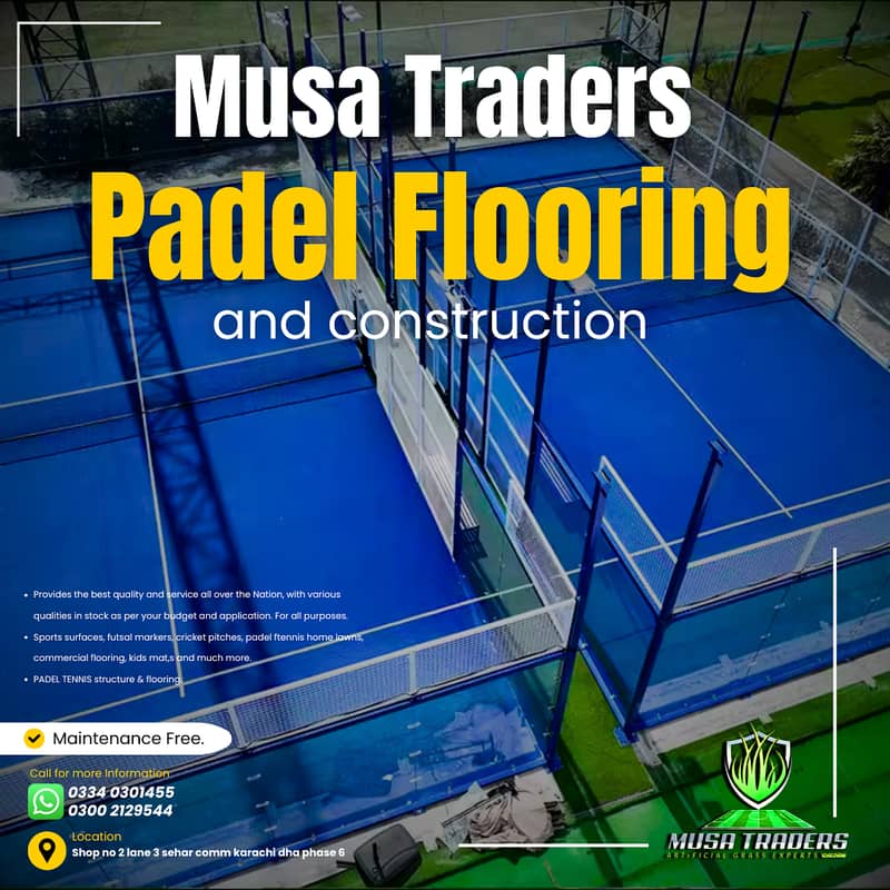 Padel Tennis - Padel Courts - Grass Glooring - Indoor Ground Grass 2