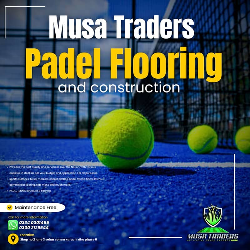 Padel Tennis - Padel Courts - Grass Glooring - Indoor Ground Grass 3