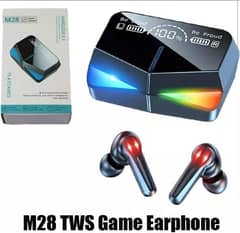 M28 TWS game Earbuds with long battery  life & sleek design