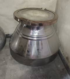 Steel Daig,Silver daig with chamchay slightly used