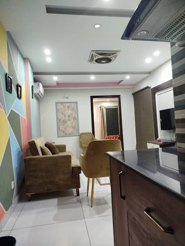 1 Bed-Furnshied Apartment available for rent in very reasonable price Quaid Block Bahria Town Lahore. original pictures are attached. 0