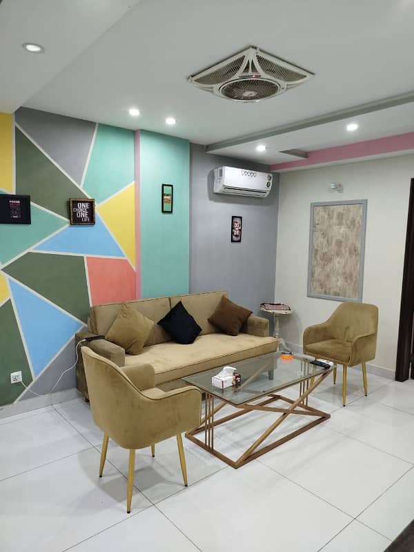 1 Bed-Furnshied Apartment available for rent in very reasonable price Quaid Block Bahria Town Lahore. original pictures are attached. 1