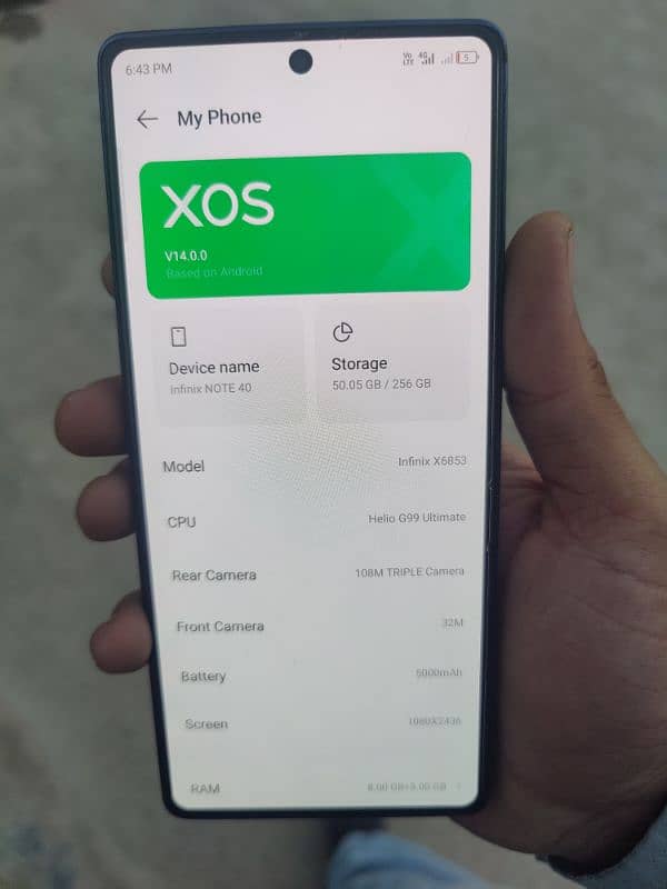 Infinix note 40 with box And original charger 0