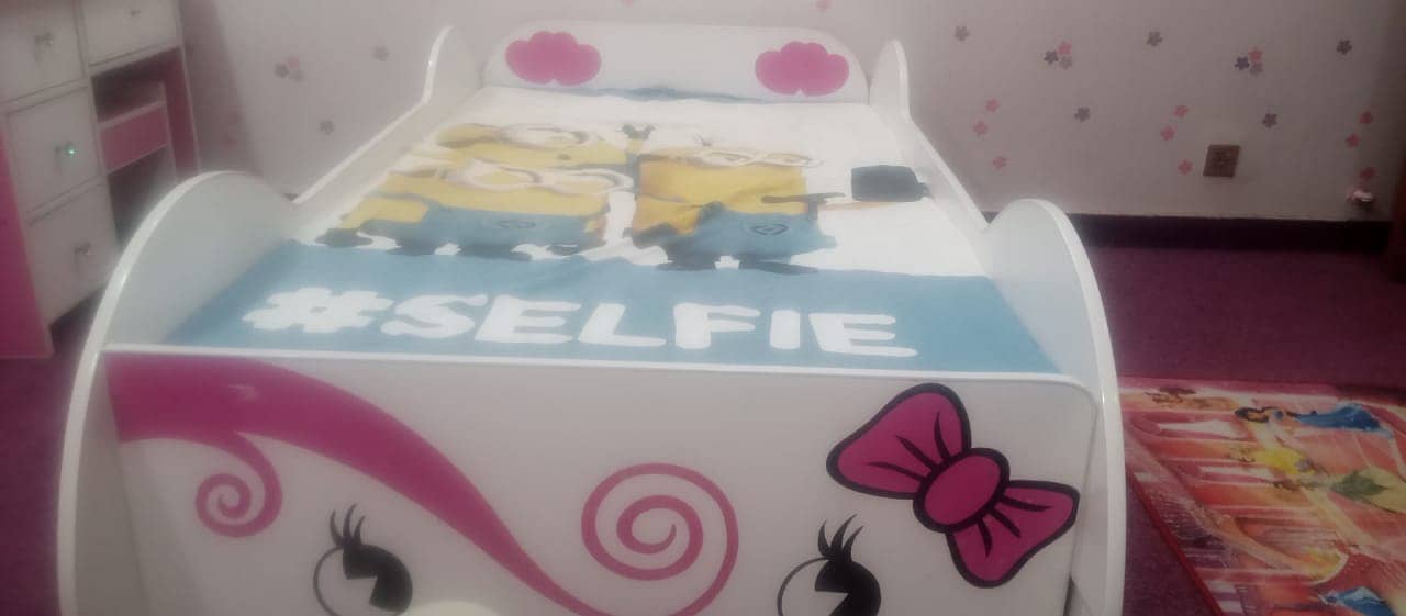 2 Kids Single Beds with Side Tables–Lights Included | Great Condition 0