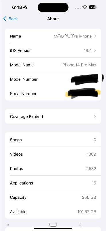 iphone 14 pro max 256 GB Factory 15