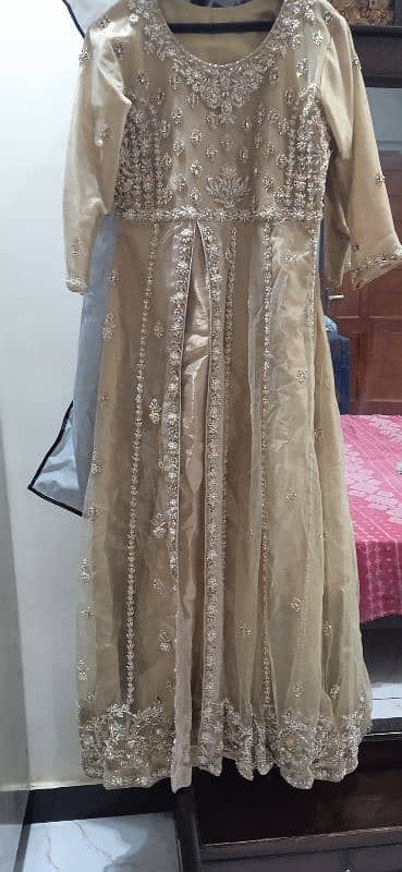 golden elegant maxi with hand work 2