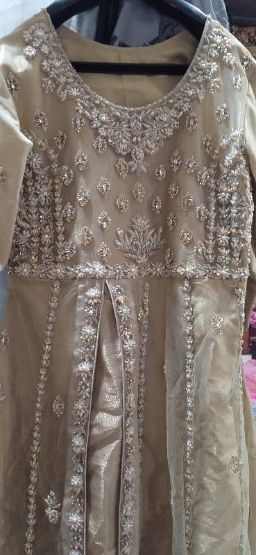 golden elegant maxi with hand work 3