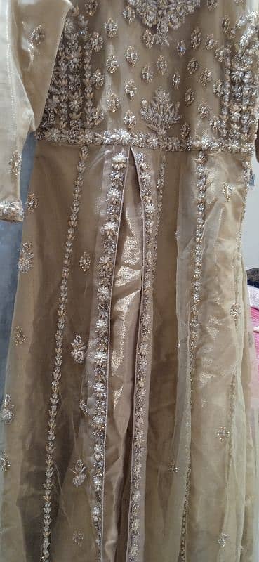 golden elegant maxi with hand work 4