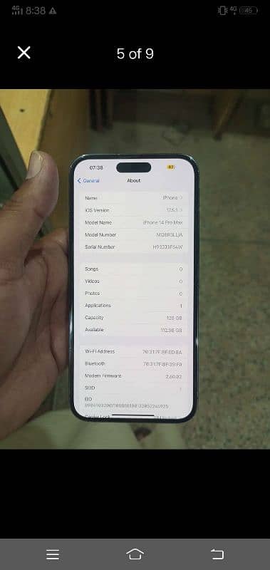 iPhone 14 pro max 128gb 7