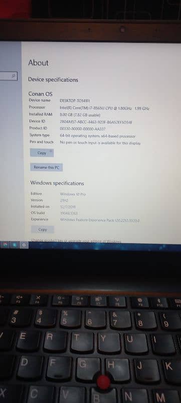 Lenovo i7 8th generation 2
