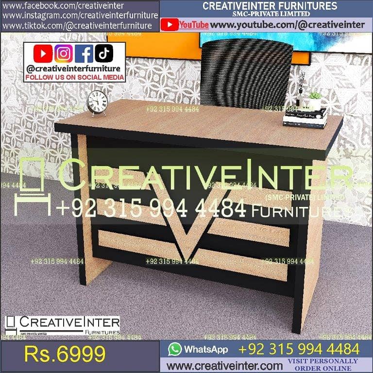 Office Table Modern Desktop Computer Desk Gaming PC Laptop Desk Work 14