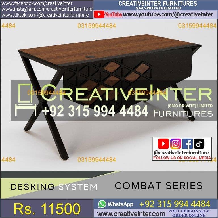 Office Table Modern Desktop Computer Desk Gaming PC Laptop Desk Work 18