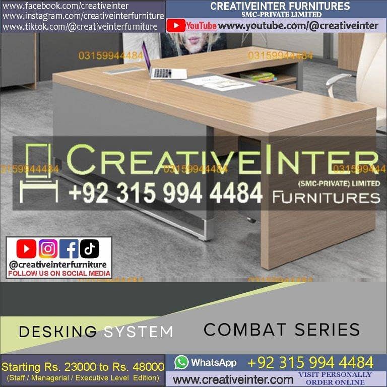 Office Table Modern Desktop Computer Desk Gaming PC Laptop Desk Work 2