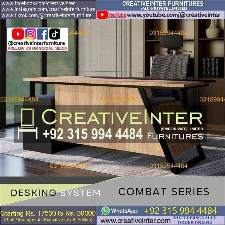 Office Table Modern Desktop Computer Desk Gaming PC Laptop Desk Work 11