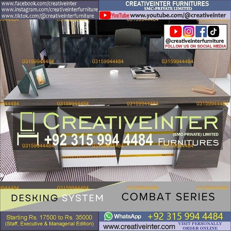 Office Table Modern Desktop Computer Desk Gaming PC Laptop Desk Work 12