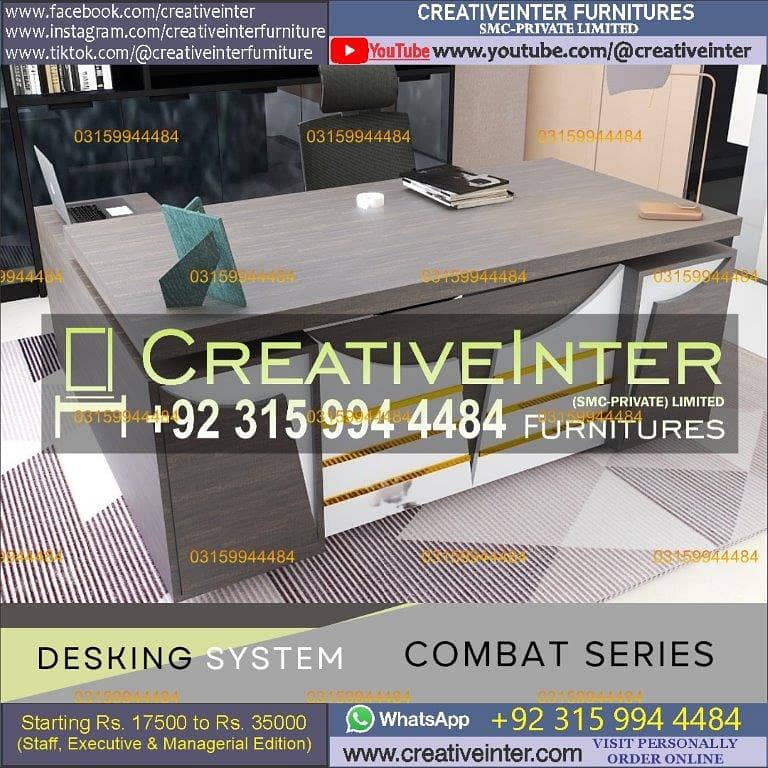 Office Table Modern Desktop Computer Desk Gaming PC Laptop Desk Work 13