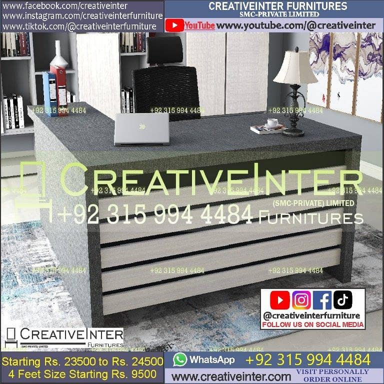 Office Table Modern Desktop Computer Desk Gaming PC Laptop Desk Work 17