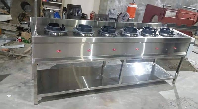 Chinese Cooking Range 5 Burner 18
