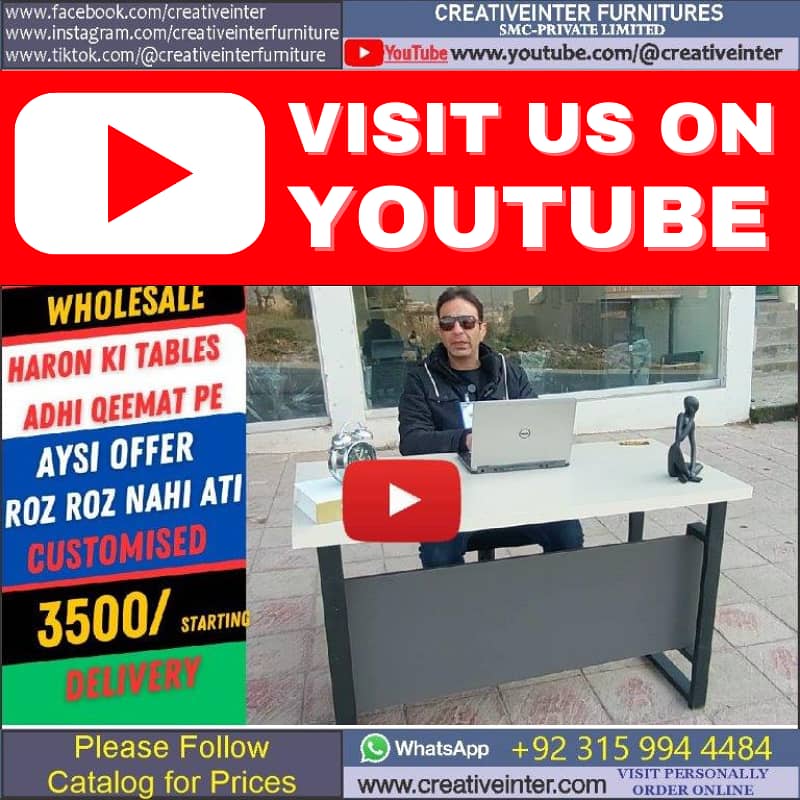 Office Table Modern Desktop Computer Desk Gaming PC Laptop Desk Work 3
