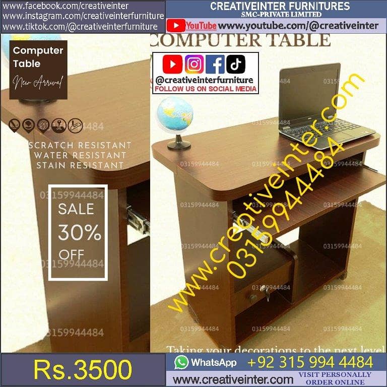 Office Table Modern Desktop Computer Desk Gaming PC Laptop Desk Work 11