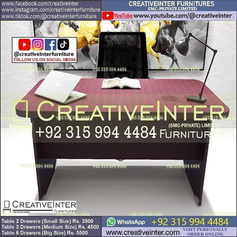 Office Table Modern Desktop Computer Desk Gaming PC Laptop Desk Work 16