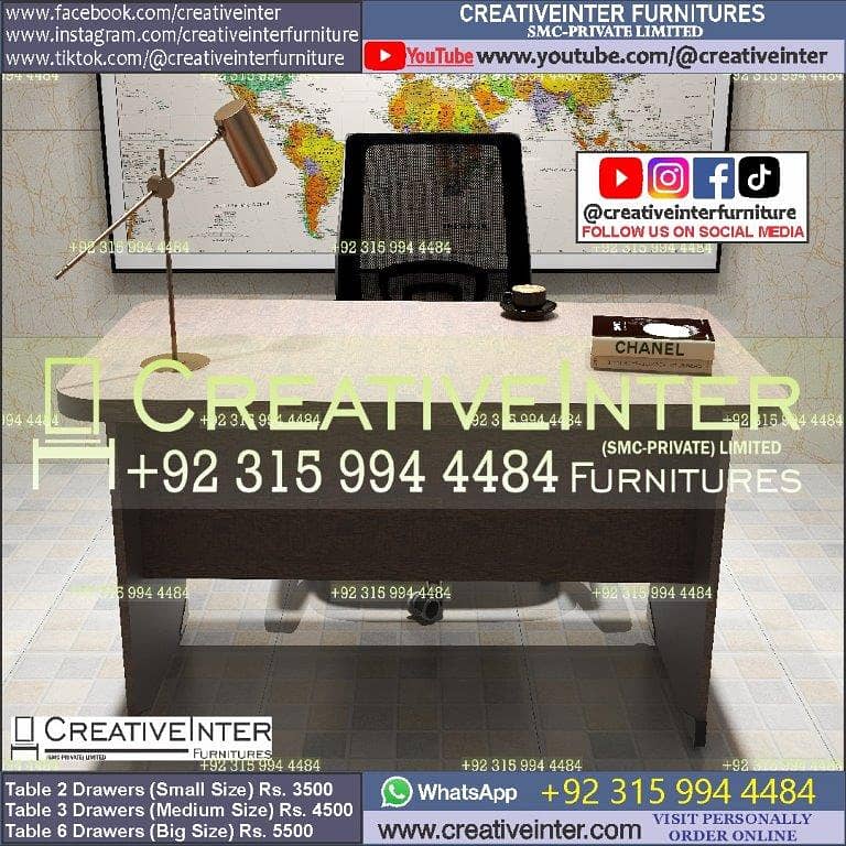 Office Table Modern Desktop Computer Desk Gaming PC Laptop Desk Work 17