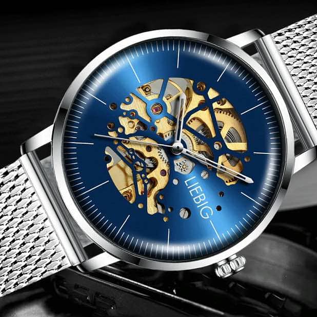 Premium LIEBIG L3001 Skeleton Exposed Gear Watch for Men w/ Automatic 1