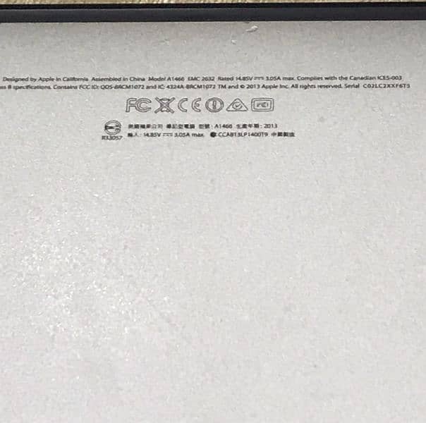 MacBook Air 2013 Model 5