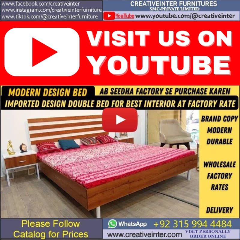Double Bed Single King Size Dressing Side Table Queen Set Furniture 0