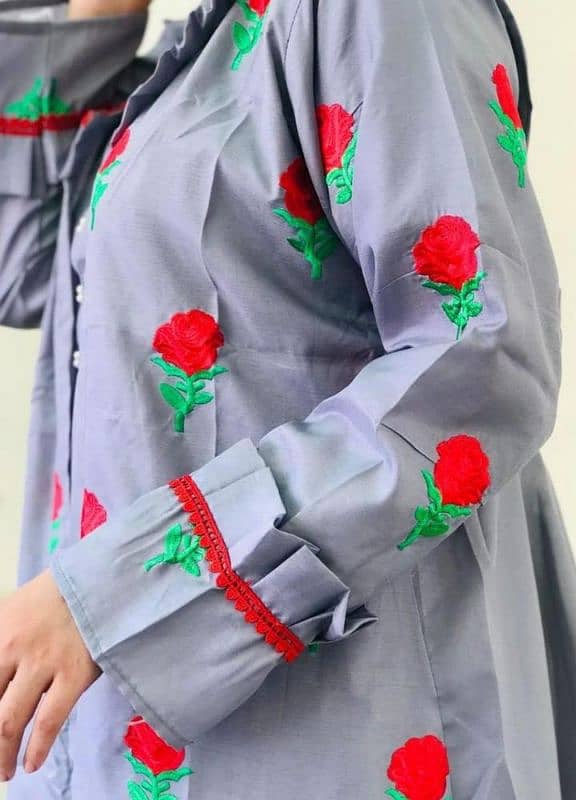Fabric: SilkShirt With Embroidered Silk Gown 1