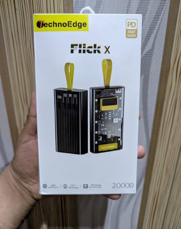 TechnoEdge Flick X Transparent 20000mah power Bank 0
