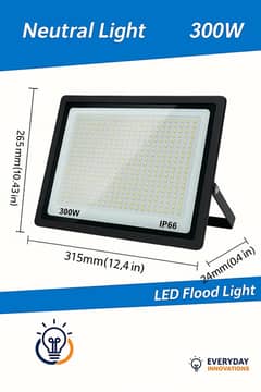 300Watt Flood light for outdoor, Garden, street light water proof