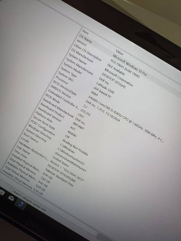 Dell Latitude 5500 core i5 8th gen quadcore 15.6 inch 1080p ips Numpad 10