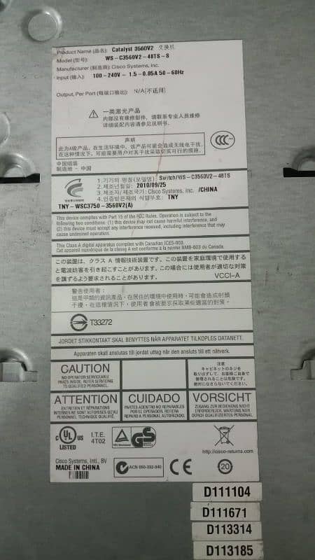 Cisco Switch 48 ports and server Rack 0