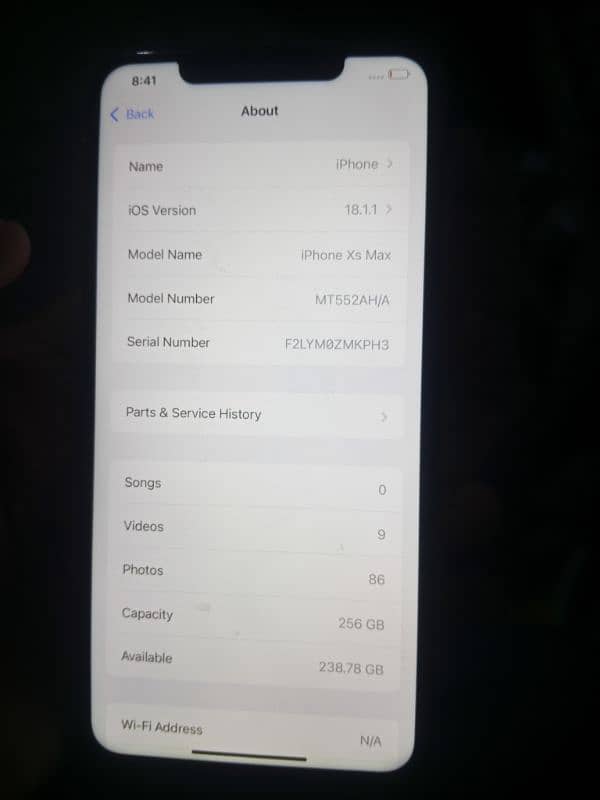iphone xs max 256gb issue face ID battery and  Bluetooth 3