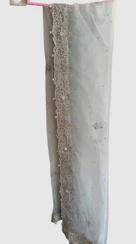 Elegant Ice-Colored Walima Dress – Worn Only Once 6
