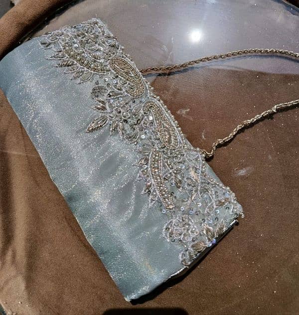 Elegant Ice-Colored Walima Dress – Worn Only Once 8