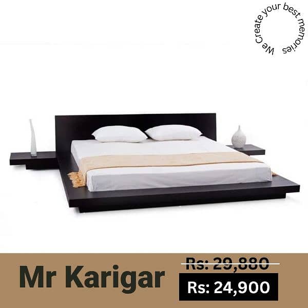 Bed set with side table 1