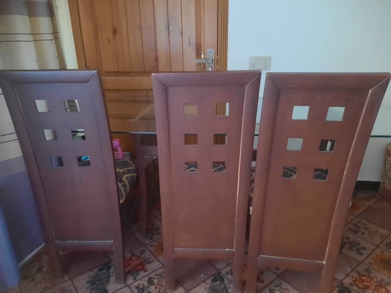 Glass Dining Table Set with 6 Chairs for Sale 1