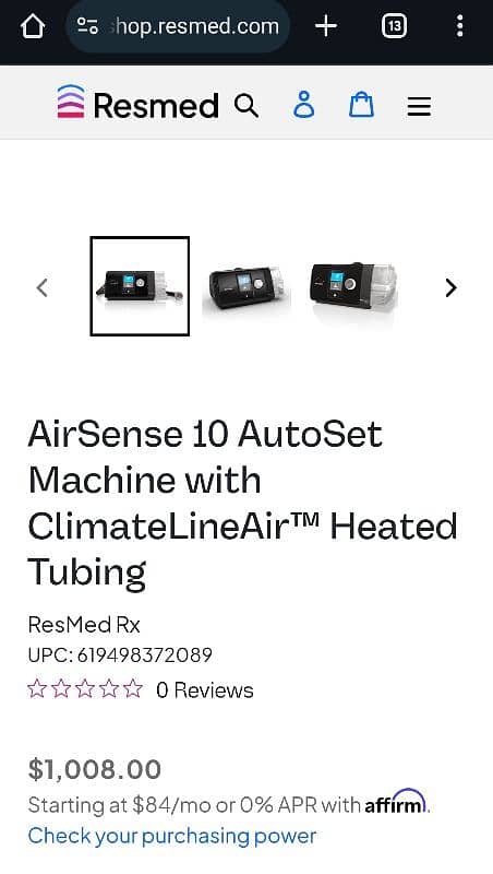 ResMed AirSense 10 AutoSet 9