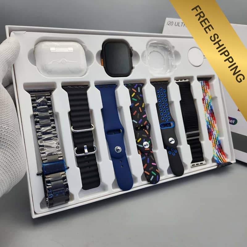 i20 Ultra max Suit Smartwatch 10 in 1, Smart Watch With 7 Straps 3