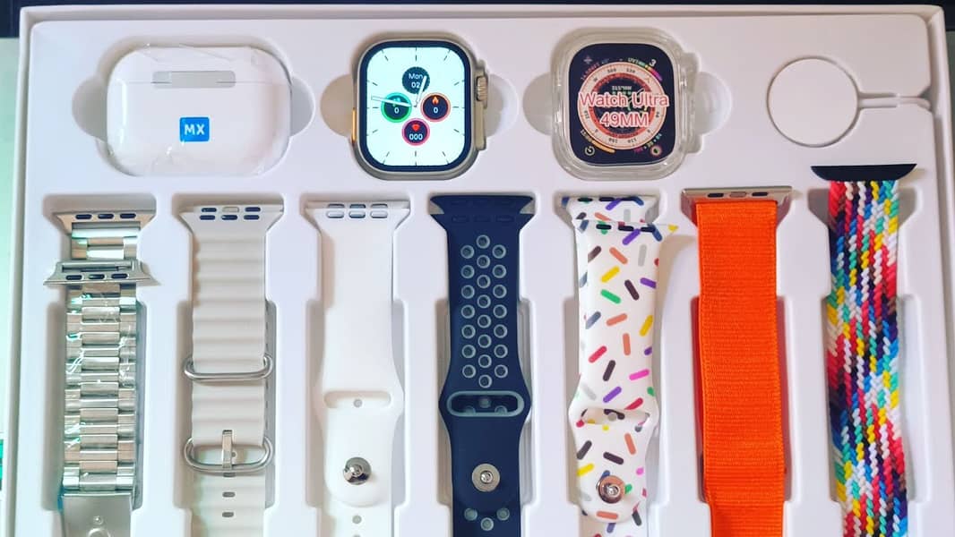 i20 Ultra max Suit Smartwatch 10 in 1, Smart Watch With 7 Straps 2